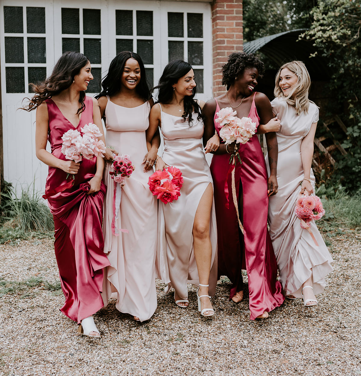 pink bridesmaid dresses